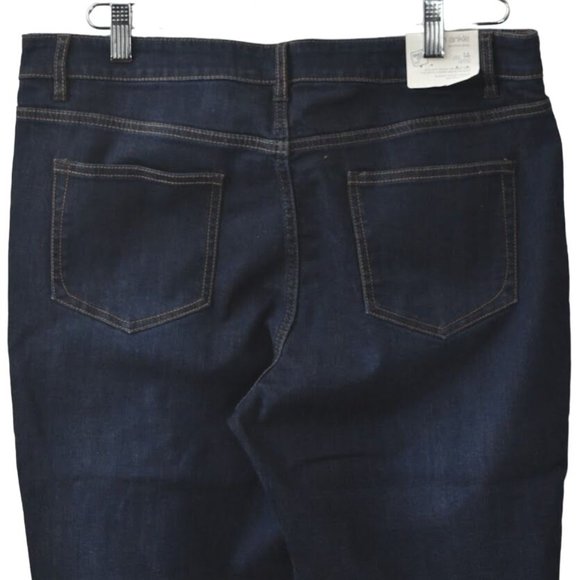 J Jill Smooth Fit Denim Jeans Womens 14P Slim Ankle Dark Wash - Picture 3 of 11